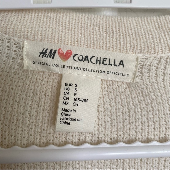 H&M Coachella Collection Cardigan Open Poncho Boho Fringe - Picture 3 of 4